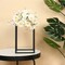 2 pcs 12-Inch tall Black Matte Metal Geometric Stands Flower Vase Holders